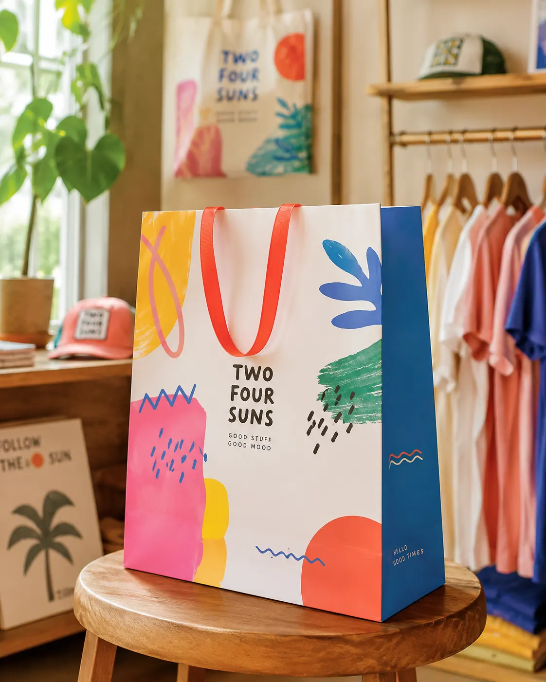 Retail lifestyle scene - Expressive Carry System bags in boutique environment